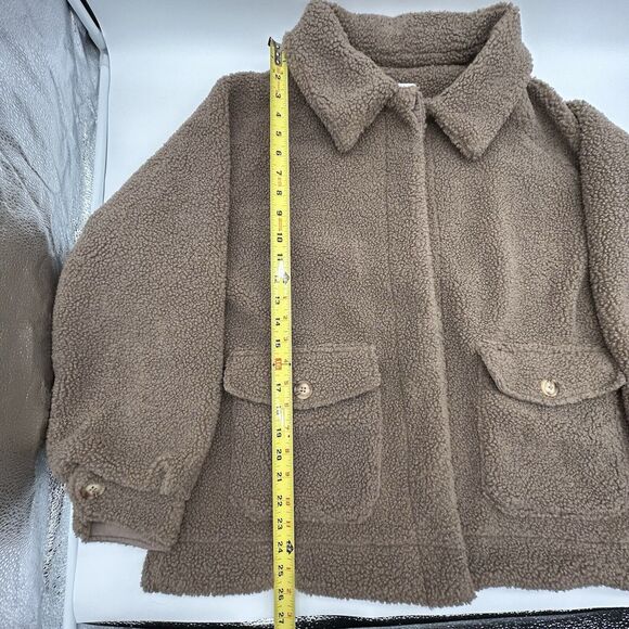 ONEILL Jacket Women's Large Brown Button Up Collared Sherpa Pockets Coat - Picture 7 of 10